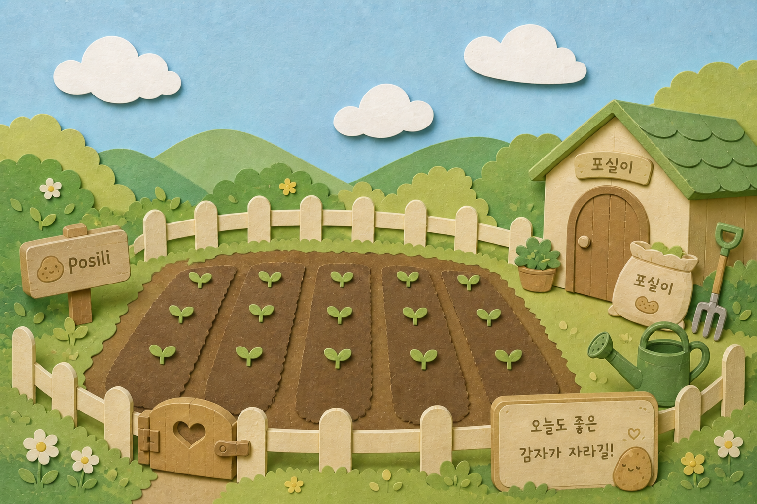 감자 텃밭 배경화면